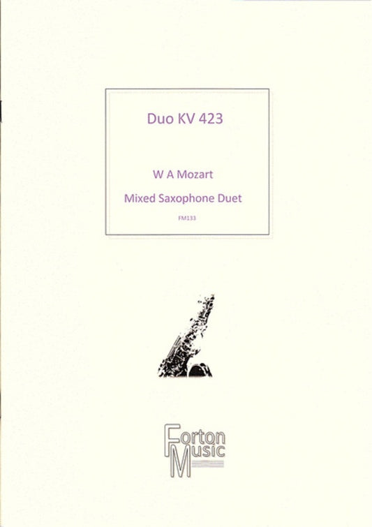 Duo Kv423 Saxophone Duet Book