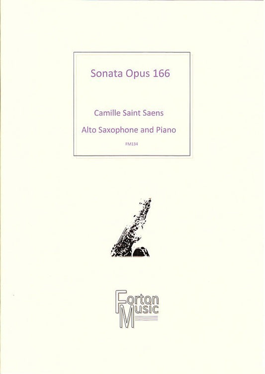 Saints-Saens - Sonata Op 166 Alto Sax/Piano (Softcover Book)
