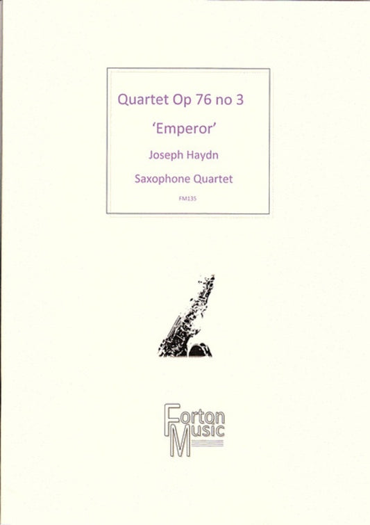 Quartet Op76 No 3 Emperor Saxophone Quartet SA Book