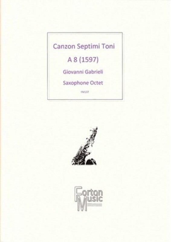Saxophone Canzon Septimi Toni Octet Book