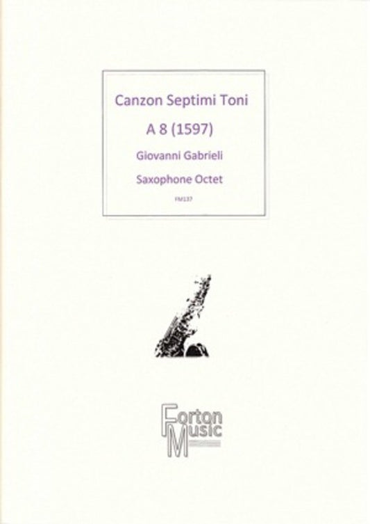 Saxophone Canzon Septimi Toni Octet Book