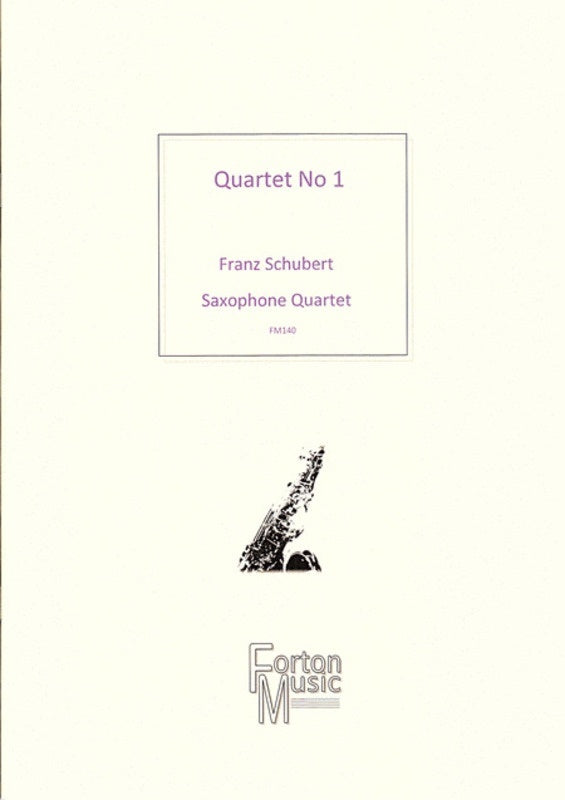 Quartet No 1 Arranged For Saxophone SATB