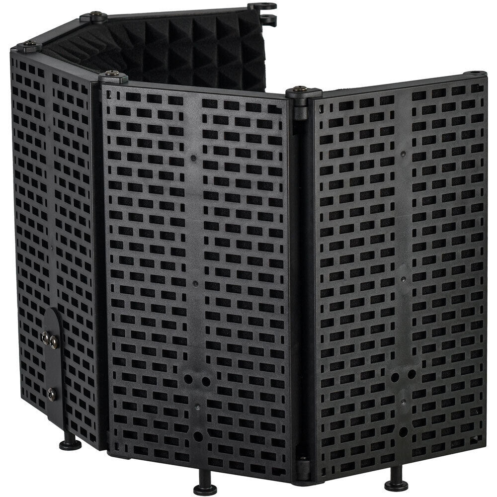 FZONE Large Foldable Microphone Isolation Shield with Mic Stand Mount & Triple Sound Insulation — view 2