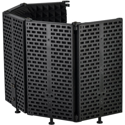 FZONE Large Foldable Microphone Isolation Shield with Mic Stand Mount & Triple Sound Insulation — view 2