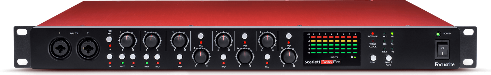 Focusrite Octopre 8 Mic Input Rack Mounted Preamp