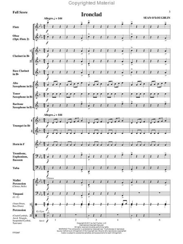 Ironclad Concert Band 1.5 Score Only