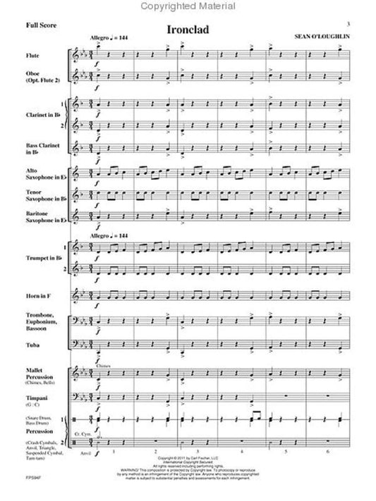 Ironclad Concert Band 1.5 Score Only