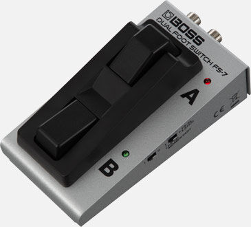 BOSS FS-7 Dual Footswitch - Compact Tandem Control for Effects & Amp Switching, Latch/Momentary Modes, Space-Saving Design