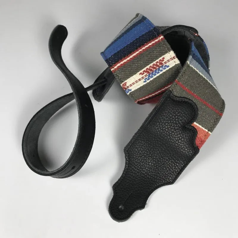 Franklin 3" Saddle Blanket Guitar Strap with Black Glove Leather Ends