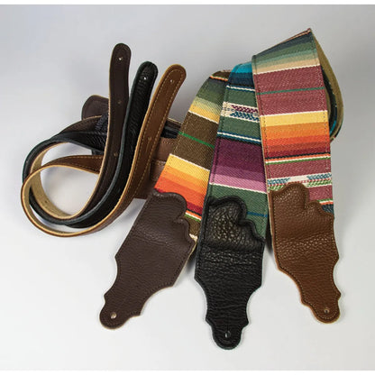 Franklin 3" Saddle Blanket Guitar Strap with Black Glove Leather Ends — view 2