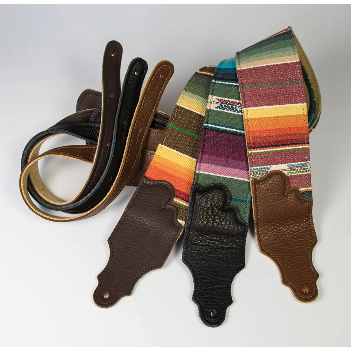 Franklin 3" Saddle Blanket Strap with Caramel Leather Ends — view 2
