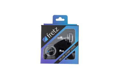 FRETZ Chrome Strap Lock Set - Durable Steel with Side-Release Mechanism, 360-Degree Rotation, Includes Mounting Hardware — view 2