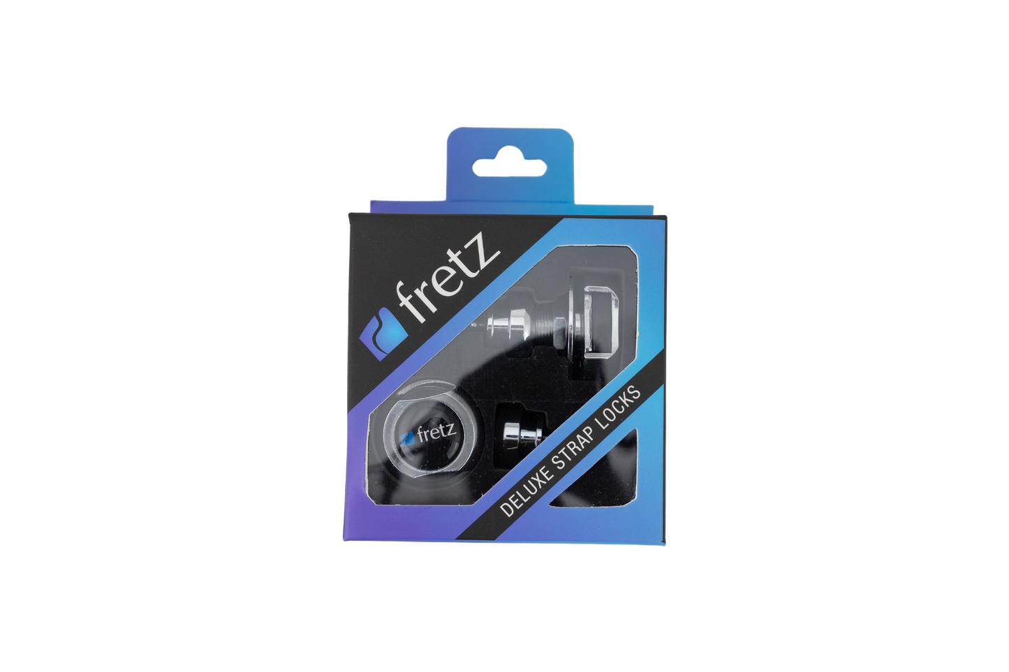 FRETZ Gold Strap Lock Set - Durable Steel, 360-Degree Rotation, Side-Release Mechanism, Includes Buttons & Mounting Hardware — view 2