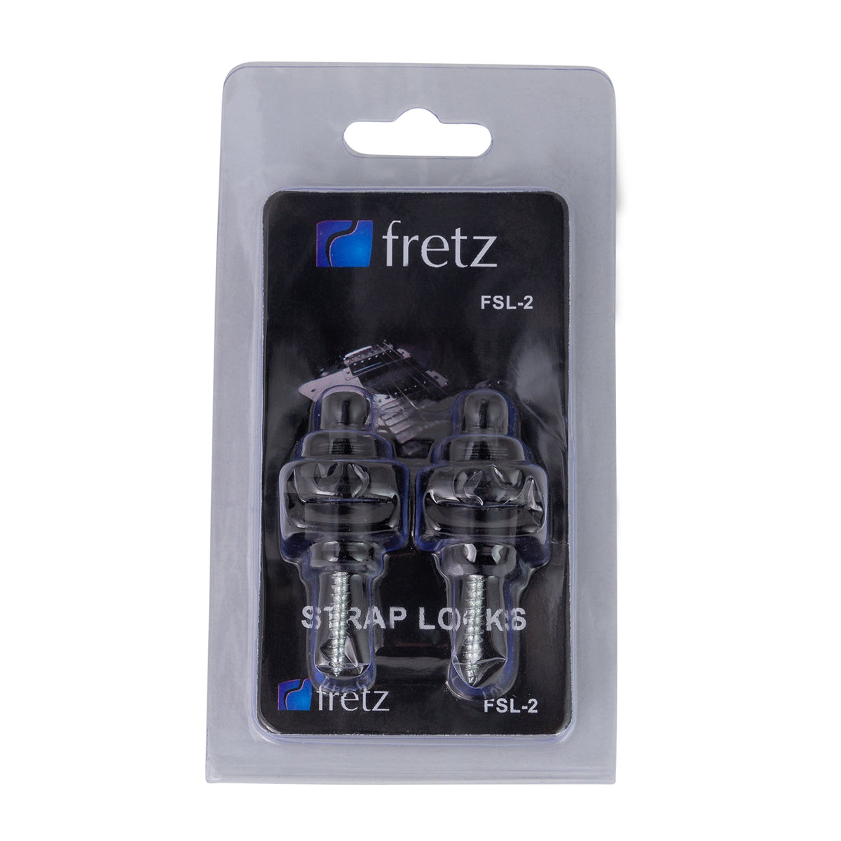 FRETZ Strap Locks FSL-2-BLK Black Steel with Side-Release Mechanism