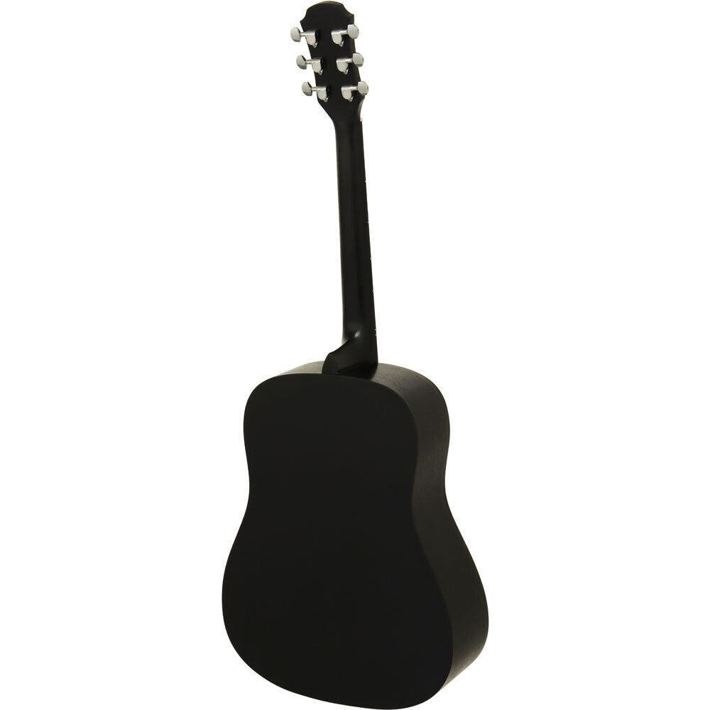 Aria Fiesta Series Dreadnought Acoustic Guitar Black Matte Finish — view 2