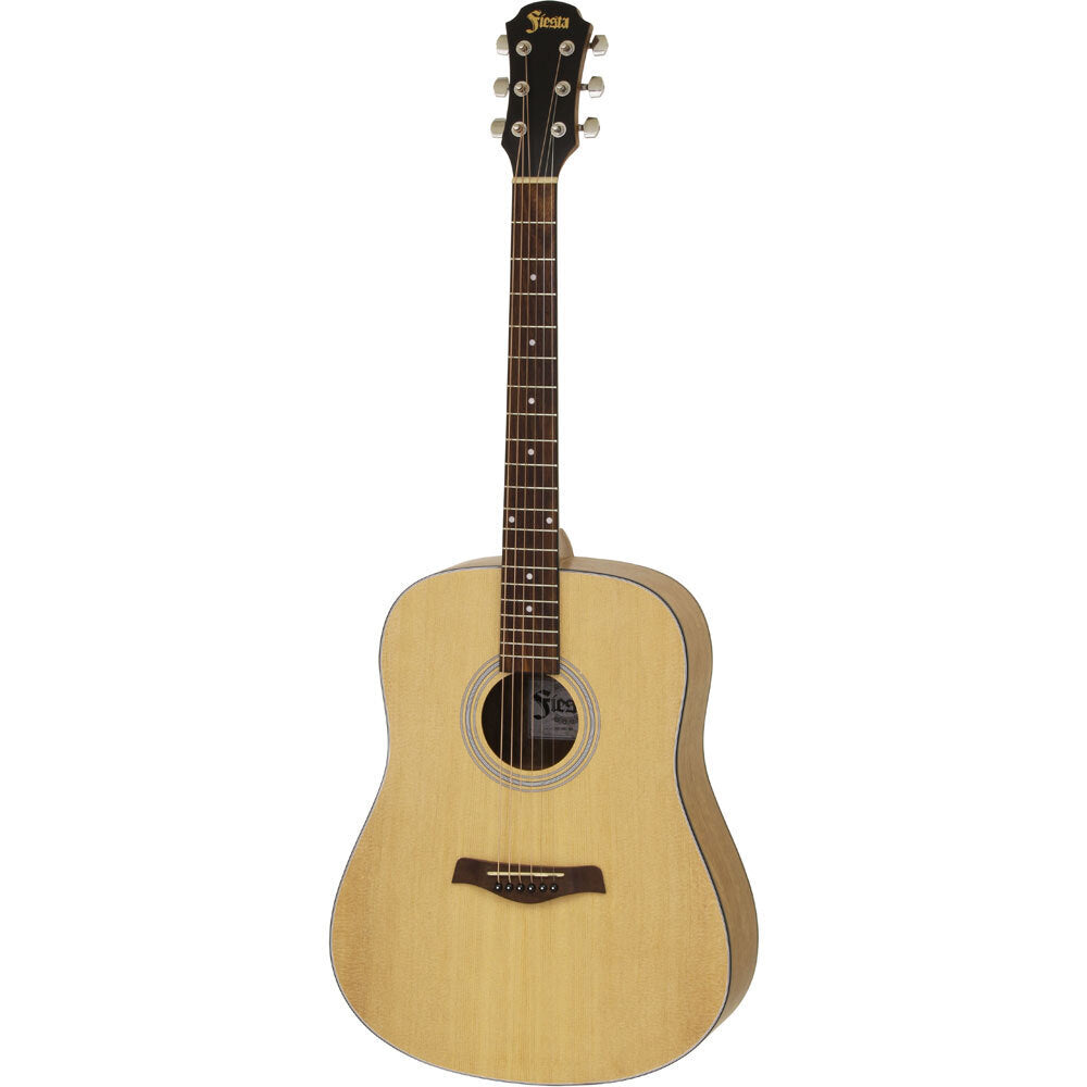 Aria Fiesta Series Dreadnought Acoustic Guitar Natural Matte Finish