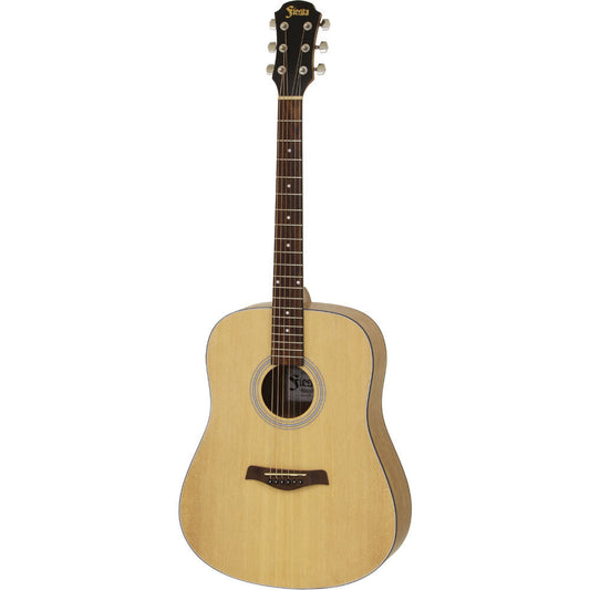 Aria Fiesta Series Dreadnought Acoustic Guitar Natural Matte Finish