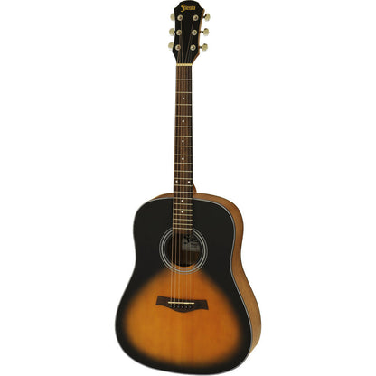 Aria Fiesta Series Dreadnought Acoustic Guitar Tobacco Sunburst Matte Finish