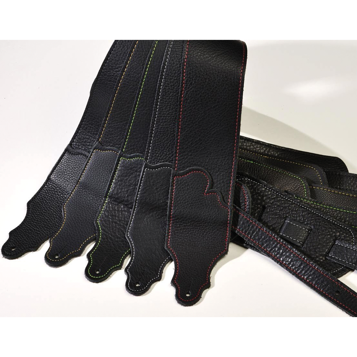 Franklin Original 3" Black Glove Leather Strap with Silver Stitching — view 3