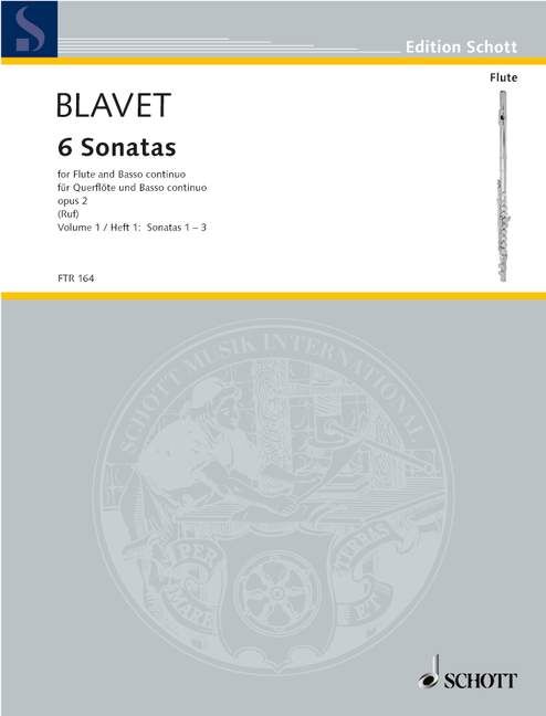 Six Sonatas for Flute and Bass Continuo Volume 1 Nos 1-3