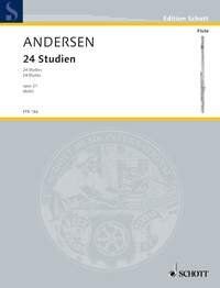 24 Studies Op. 21 for Flute by Joachim Andersen, Schott Music, 40 Pages