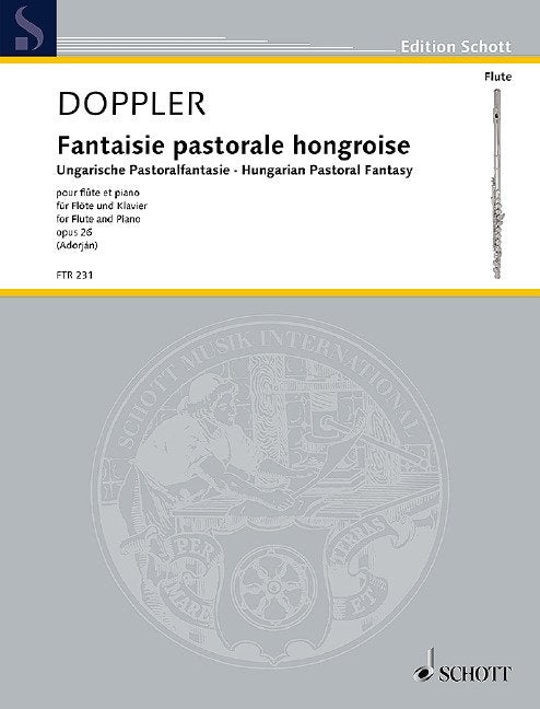 Doppler: Hungarian Pastoral Fantasy, Op. 26 — Flute & Piano (Schott Music)
