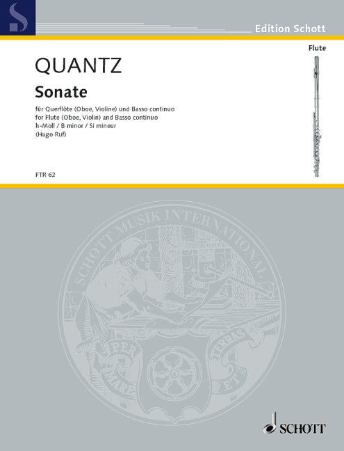 Quantz Sonata in B Minor for Flute and Continuo Sheet Music