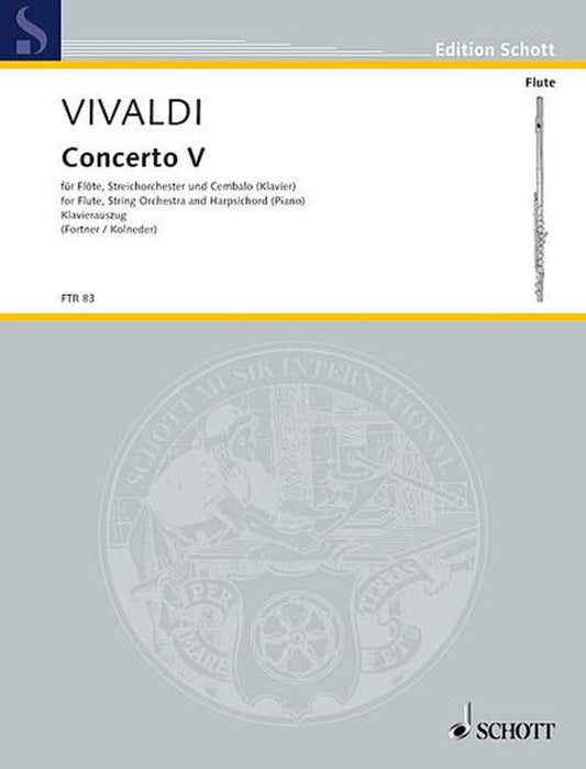 Concerto F Op 10 No 5 F Rv 434 Flute/Piano Book