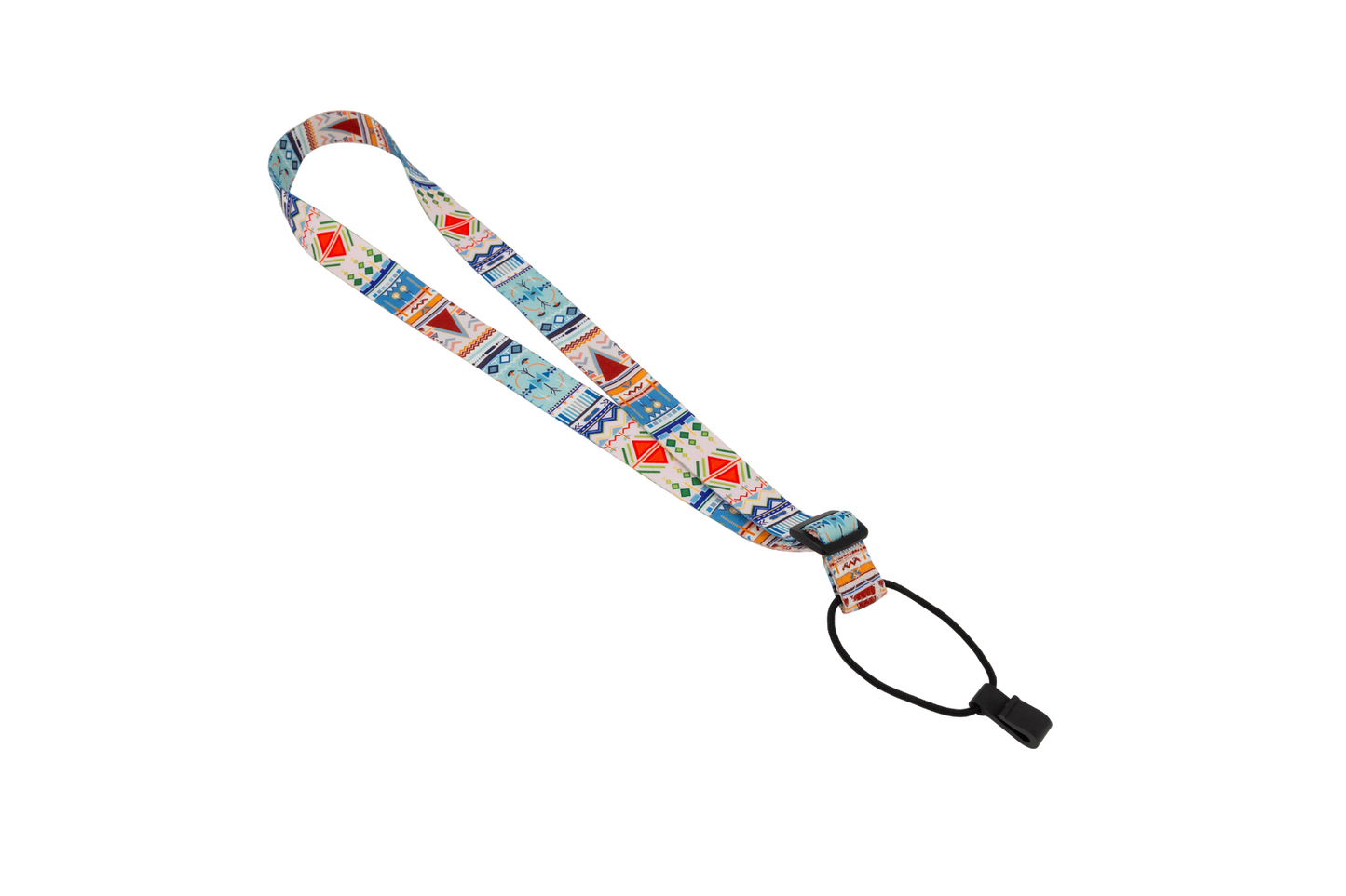 Fretz 1" Print Neck Ukulele Strap with Sound Hole Clip - Light Blue