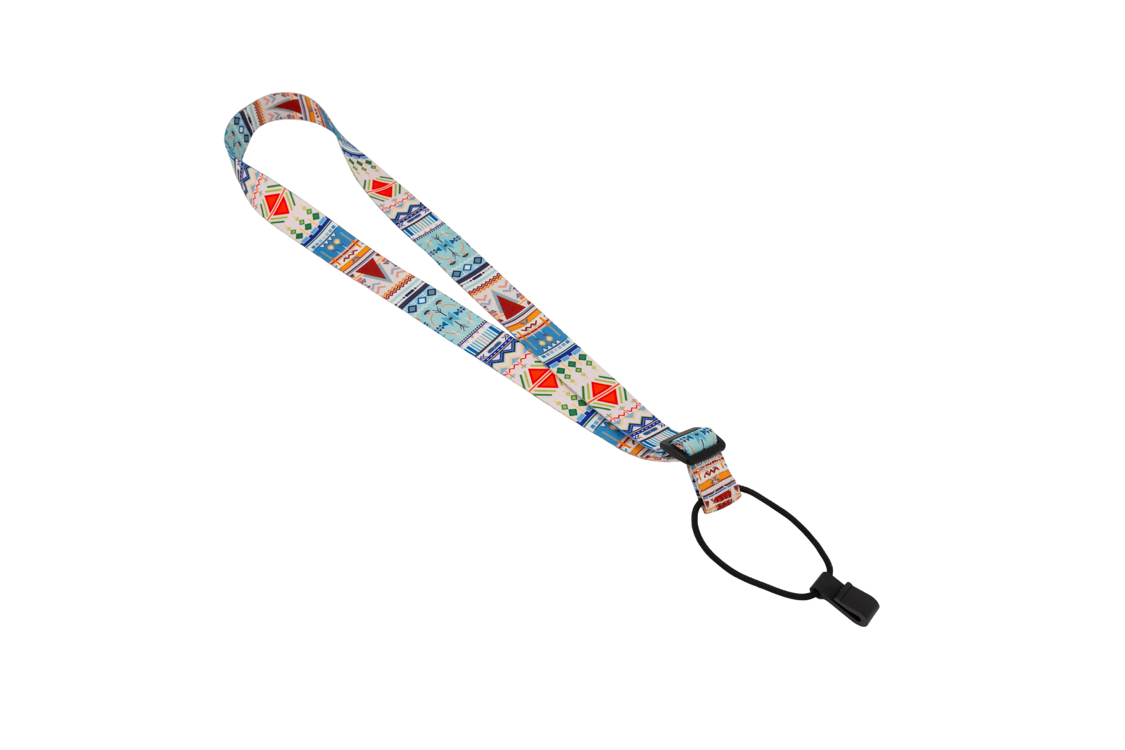 Fretz 1" Print Neck Ukulele Strap with Sound Hole Clip - Light Blue