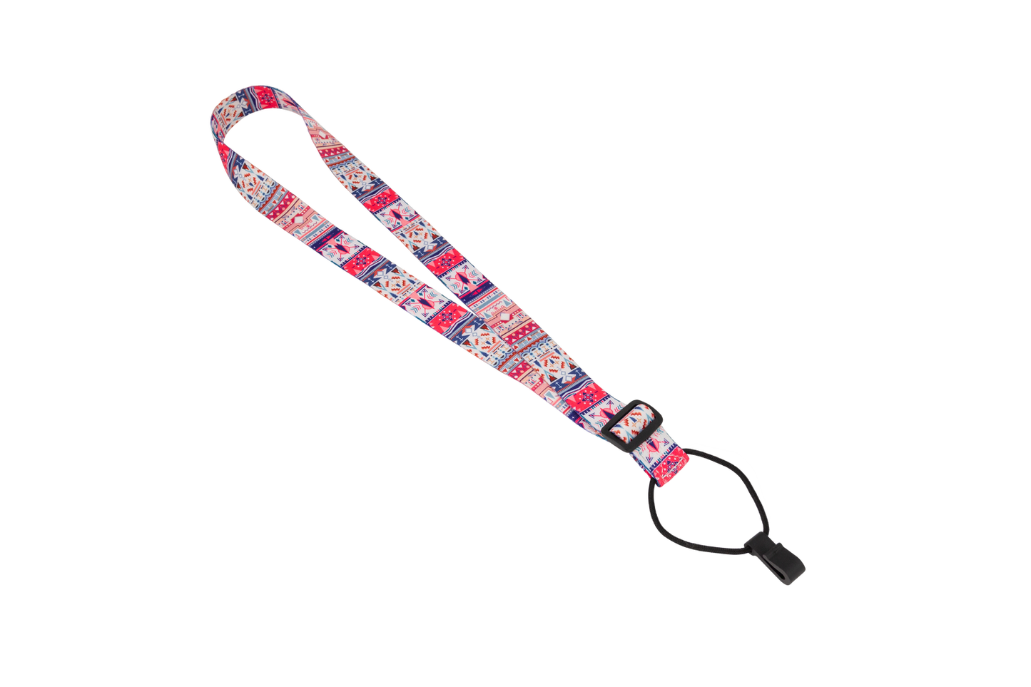 Fretz 1" Print Neck Ukulele Strap with Sound Hole Clip - Pink