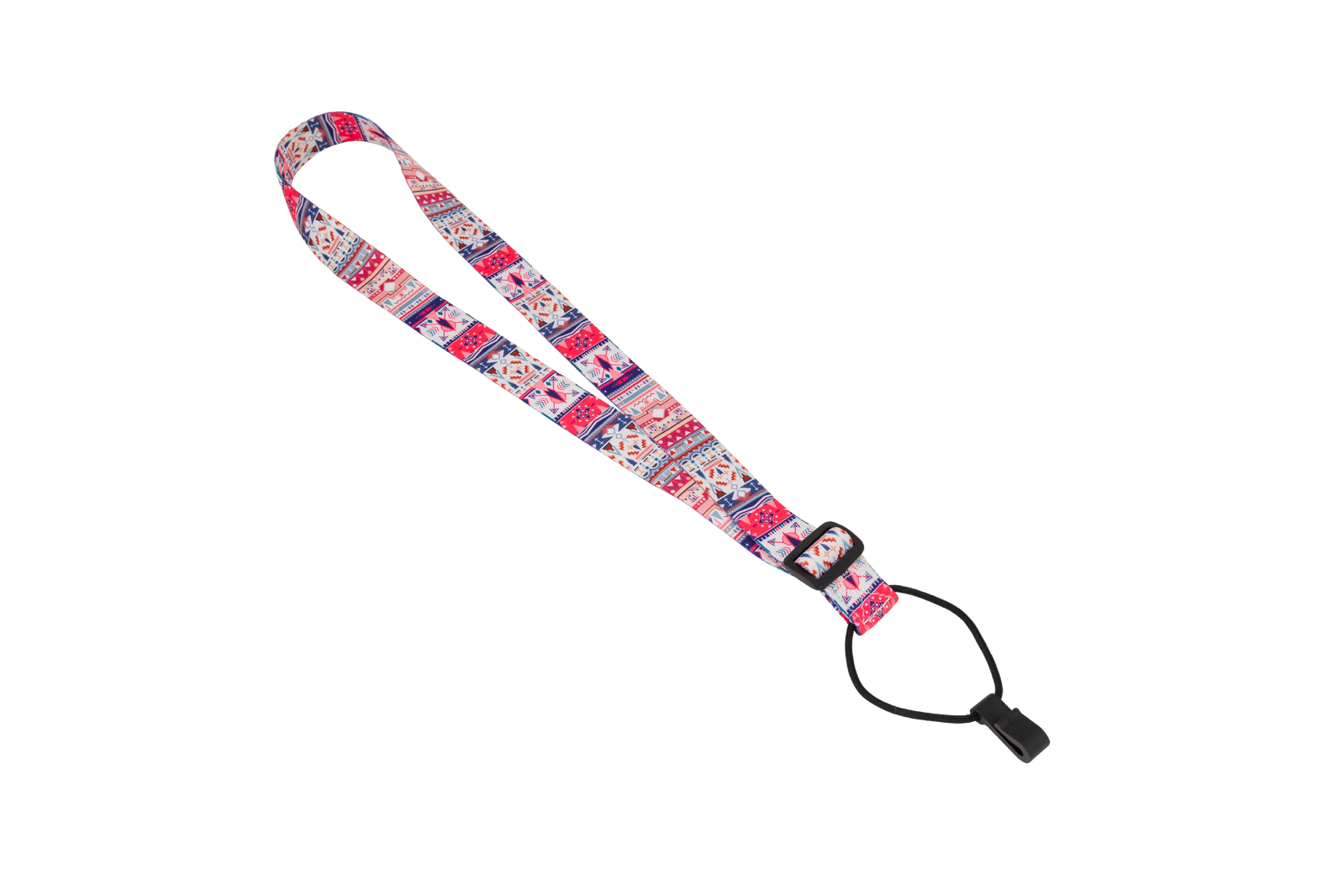 Fretz 1" Print Neck Ukulele Strap with Sound Hole Clip - Pink