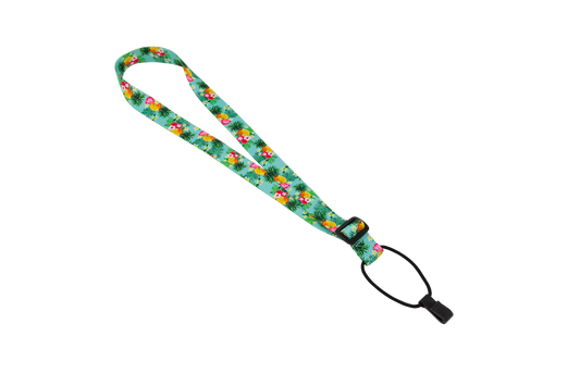 Fretz 1" Print Neck Ukulele Strap with Sound Hole Clip - Blue