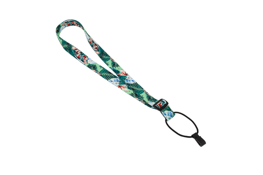 Fretz 1" Print Neck Ukulele Strap with Sound Hole Clip - Green