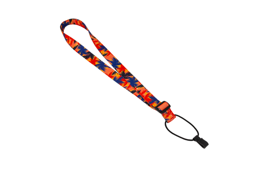 Fretz 1" Print Neck Ukulele Strap with Sound Hole Clip - Red