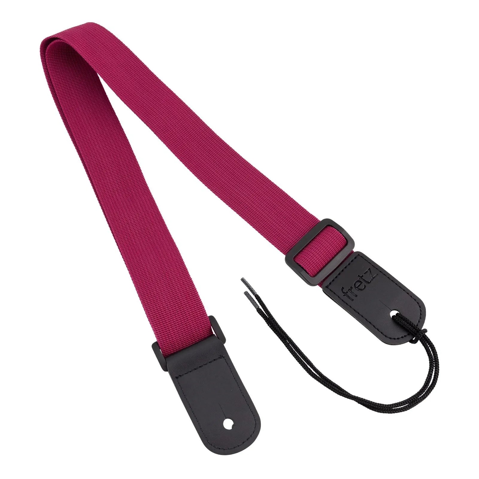 Fretz FUST-PP3 Ukulele Strap - Wine Red, 1.5" Wide Polypropylene, Adjustable Up to 47" Length