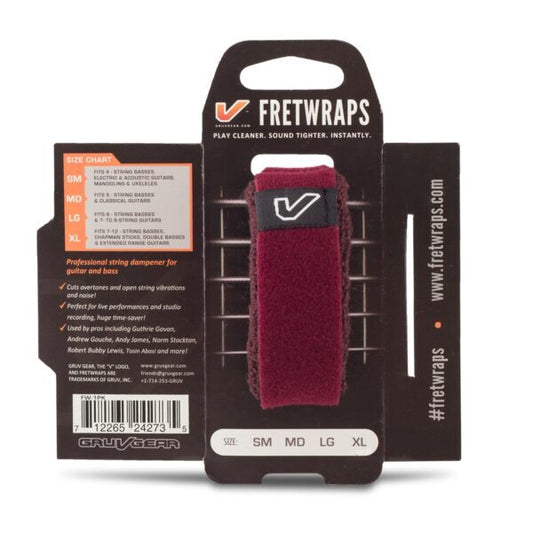 Gruv Gear FretWraps HD "Wine" Guitar String Muters/Dampeners 1-Pack (Burgundy, Medium)