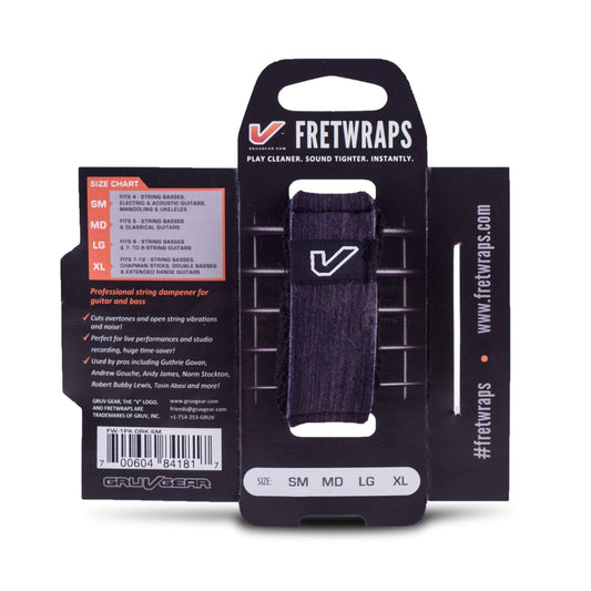 Gruv Gear FretWraps Wood "Ebony" Guitar String Muters/Dampeners 1-Pack (Medium)