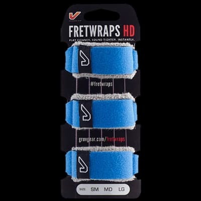 Gruv Gear FretWraps HD 'Sky' String Muters 3-Pack (Blue, Medium)