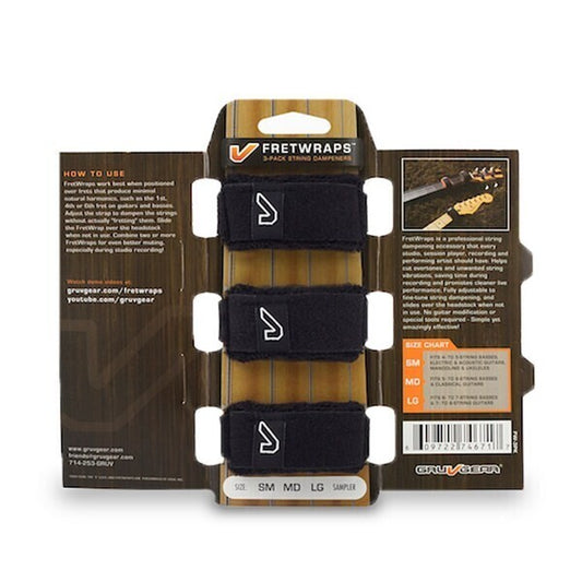 Gruv Gear FretWraps String Muters 3-Pack (Black, Medium)