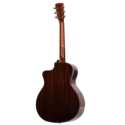 Saga G200C Solid Top Folk Cutaway Acoustic-Electric Guitar Natural with Fishman Pickup — view 2