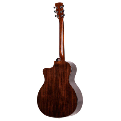 Saga G20C Solid Top Folk Cutaway Acoustic-Electric Guitar Natural — view 2