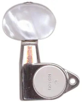 Gotoh G30 Acoustic Machine Heads 3-a-Side Chrome with White Buttons