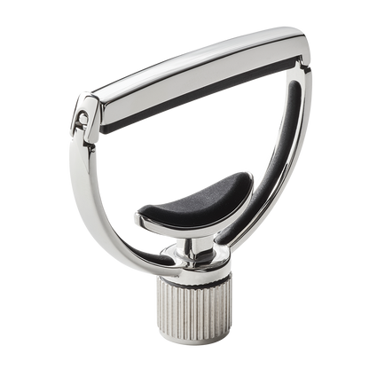 G7th Heritage Standard Silver Capo with Adaptive Radius Technology, Leather Pouch, Polishing Cloth, Gift Box - Traditional Yoke Style