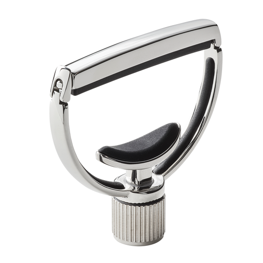 G7th Heritage Standard Silver Capo with Adaptive Radius Technology, Leather Pouch, Polishing Cloth, Gift Box - Traditional Yoke Style