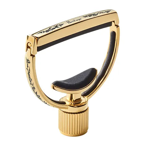 G7th Heritage Standard Gold Capo with Adaptive Radius Technology, Leather Pouch, Polishing Cloth, and Gift Box