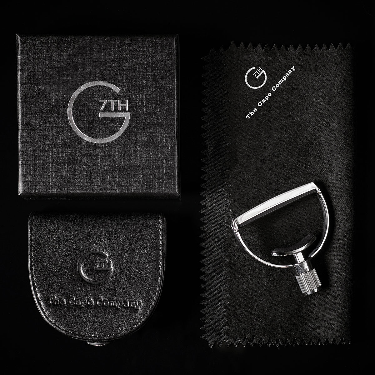 G7th Heritage 12-String Capo Style 1 with Adaptive Radius Technology and Leather Pouch — view 6