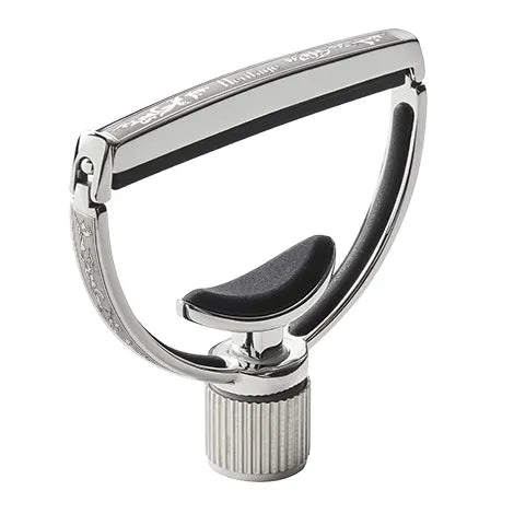 G7th Heritage Wide Silver Capo with Adaptive Radius Technology and Leather Pouch