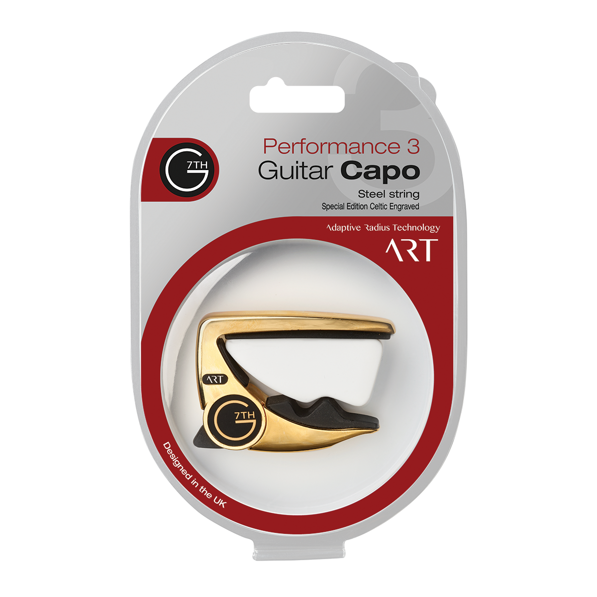 G7 Performance 3 Celtic Gold Guitar Capo with Adaptive Radius Technology and Unique Tension Control — view 4