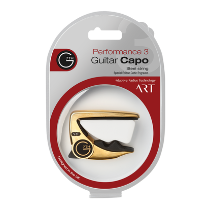 G7 Performance 3 Celtic Gold Guitar Capo with Adaptive Radius Technology and Unique Tension Control — view 4